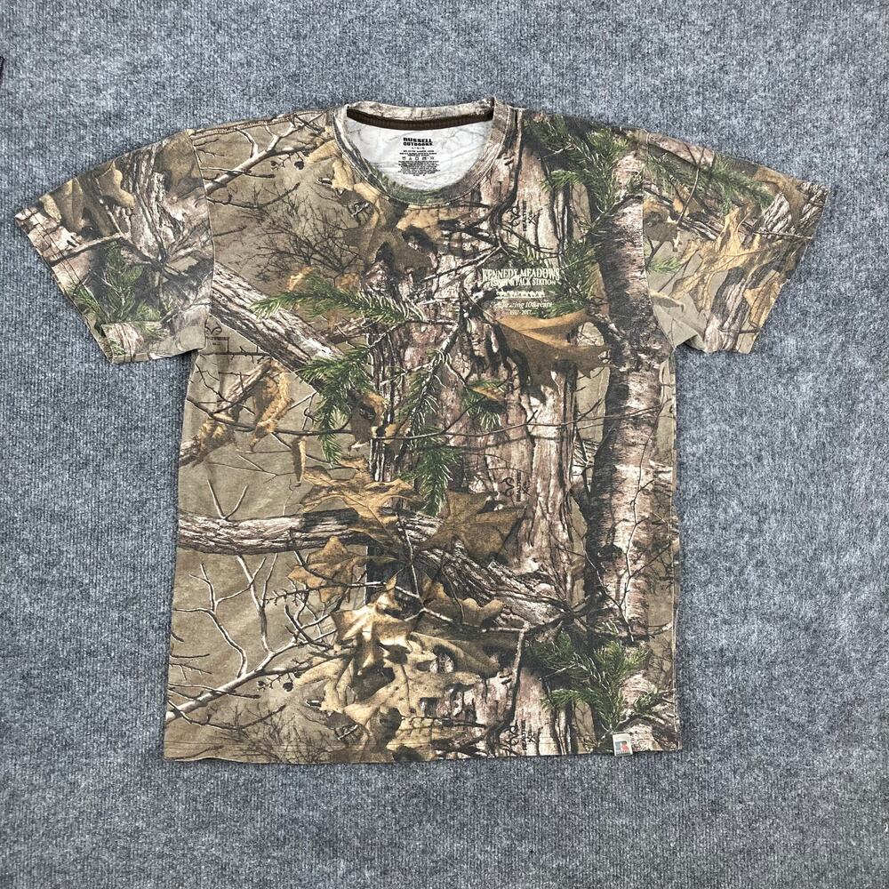 Russell Outdoors T-Shirt‎ Boys Large Camo Short Sleeve Hunting Outdoor